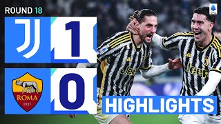 JUVENTUSROMA 10  HIGHLIGHTS  Juventus edge closer to top of the table  Serie A 202324 [upl. by Akirahs]