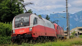 Bahnverkehr in Altenstadt mit vielen Werbeloks und Planverkehr [upl. by Gemoets230]