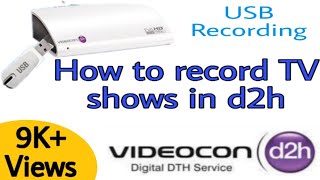 how to record tv shows on videocon d2h  World TecHelper [upl. by Ahgiel]