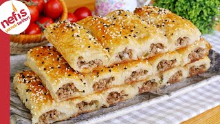 Bu Börekten Daha Çıtırı Yok 💥 Baklavalık Yufkadan Kıymalı Çıtır Börek [upl. by Lyle]