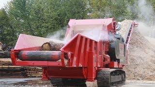 Rotochopper B66 LSeries Grinding Logs amp Whole Trees [upl. by Akimet]