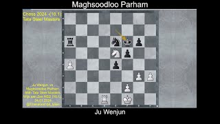 Ju Wenjun vs Maghsoodloo Parham Chess 2024 Tata Steel Masters 10 1 [upl. by Schultz]