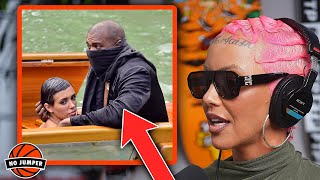 Amber Rose Reacts to Kanye Getting T off on a Boat in Italy [upl. by Hobbie8]