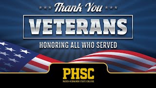 Honoring All Who Served this Veterans Day from PHSC President Jesse Pisors [upl. by Ayarahs]