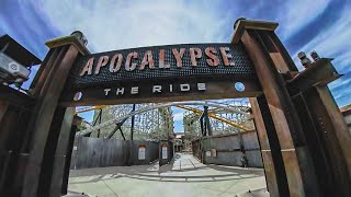 Apocalypse the Ride in 360° at Six Flags Magic Mountain [upl. by Wallford713]