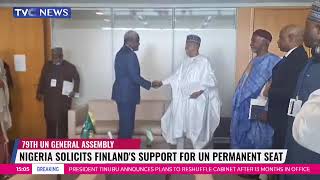 Nigeria Solicits Finlands Support For UN Permanent Seat [upl. by Schwejda]