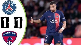 PSG Vs Clermont  1  1  EXTENDS Highlights  All Goals psg [upl. by Anitram204]