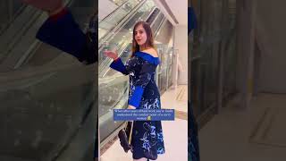 Pre winter midi dress in luxurious satin 💙🖤 weddingclothes india shortvideo trending viralvideo [upl. by Feilak]