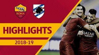 EL SHAARAWY WHAT A GOAL Roma 41 Sampdoria Serie A Highlights 201819 [upl. by Enilegna]