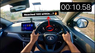 TATA NEXON PETROL 0  100🔥  Testing Sport Mode vs Eco Mode 💨 [upl. by Neroc]