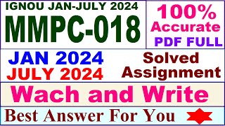 MMPC 018 solved assignment 2024  mmpc 018 solved assignment 20242025  mmpc 018 solved assignment [upl. by Nalyorf]