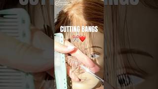 Cutting Bangs  Layered Haircut bangs hairstylist hair shorts haircut [upl. by Wadell]