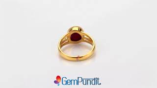 Beautiful Red Coral gemstone ring in Gold [upl. by Elephus116]