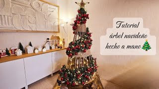 Arbol navideño hecho a mano tutorial 🎄🎅⛄️🥰 [upl. by Wetzel323]