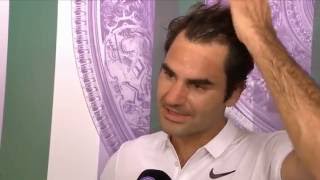 Roger Federer d Marin Cilic postmatch INTERVIEW  Wimbledon 2016 [upl. by Padriac932]