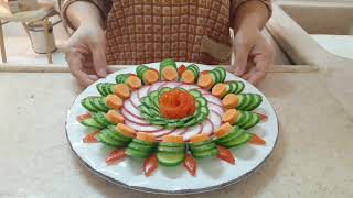 Vegetable Salad Plating and Decorations isabeltv249 [upl. by Herminia]