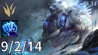 Volibear Jungle vs Vi  EUW Challenger  Patch 1411 [upl. by Runkle]