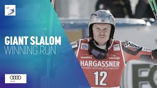 Henrik Kristoffersen NOR  Winner  Mens Giant Slalom  Alta Badia  FIS Alpine [upl. by Gerhardine]