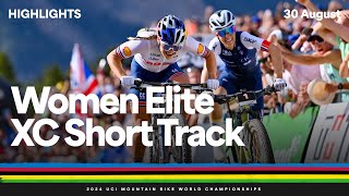 Women Elite Crosscountry Short Track Highlights  2024 UCI Mountain Bike World Championships [upl. by Esinereb]