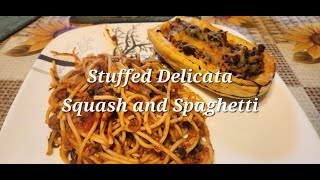 Stuffed Delicata Squash and Spaghetti squashrecipe [upl. by Aicena837]