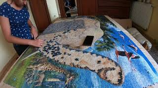 Timelapse Puzzle Ravensburger At The Waterhole 18 000 Part A [upl. by Yeltnarb]