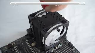 upHere L6DC CPU air cooler Installation Guide [upl. by Blinnie646]