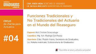 04 Funciones Tradicionales y No Tradicionales del Actuario en el Mundo Reaseguro  Económicas UBA [upl. by Malha294]