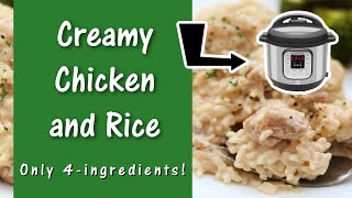 4ingredient chicken and rice  INSTANT POT RECIPE [upl. by Eatnahs]