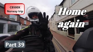 CB500X  Solo Norway trip Part 39  Home again [upl. by Yetti]