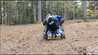 Yamaha YFZ450R Raw Fall Riding [upl. by Ramilahs]