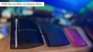 PS3 fat vs PS3 Slim vs PS3 Súper Slim  comparación básica [upl. by Oimetra516]