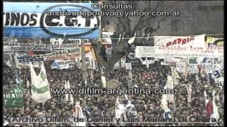 DiFilm  Marcha Federal en la Plaza de Mayo convoca Paro Nacional 1994 [upl. by Uda]