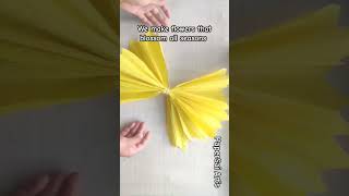 Handmade Giant Crepe Paper Flower without using glue gun Flores de papel crepe PaperSaiarts [upl. by Les]