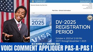 DVLOTTERY 2025 Comment Bien Remplir la Fiche dInscription  GUIDE PASAPAS  TUTORIEL DS5501 [upl. by Og]