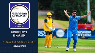 🔴 European Cricket League 2024  Group F Day 2  Cartama Oval Malaga Spain  T10 Live Cricket [upl. by Fenny83]