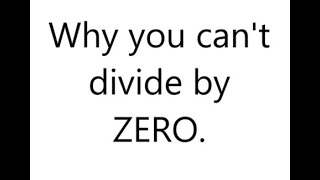 Why you cannot divide by zero Because ZERO is not a number you mainstream math imbeciles [upl. by O'Mahony]