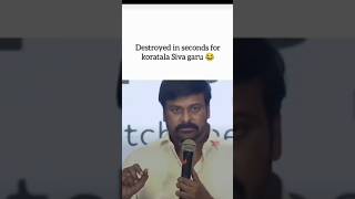 Chiranjeevi About Koratala Siva chiranjeevi koratalasiva ntr devara2 shortfeed [upl. by Nosecyrb]