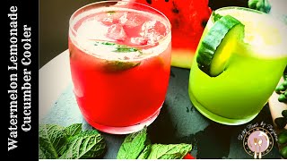 Watermelon Lemonade তরমুজের লেমোনেড  Cucumber Cooler  শসার তৈরি অসম্ভব মজার শরবত ॥Summer Drink [upl. by Samaria]