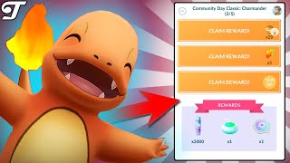 SHINY CHARMANDER COMMUNITY DAY CLASSIC in Pokémon GO [upl. by Ntsud]