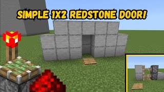 EASY Piston Door Tutorial 1x2 Bedrock and Java 121 [upl. by Dumanian960]