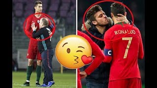 CRISTIANO RONALDO KISSED BY EXCITED PITCH INVADER DURING PORTUGAL VS NETHERLANDS MATCH [upl. by Ocram]