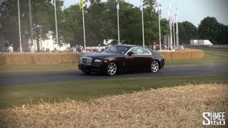 Rolls Royce Wraith  Flybys on Track at Goodwood [upl. by Baggs]