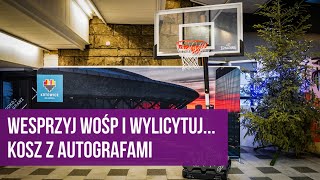 WOŚP 2023 w Katowicach Licytacja kosza z autografami [upl. by Soma]