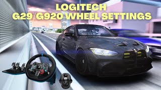 The Best Wheel Settings For Logitech G29G920 Force Feedback  Assetto Corsa [upl. by Elorac]