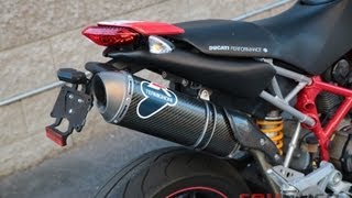 Ducati Hypermotard 1100S with Termignoni Exhaust system [upl. by Kopple]