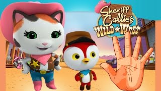 SHERIFF CALLIES WILD WEST Finger Family Rhymes For Babies MY FINGER FAMILY RHYMES [upl. by Ashmead354]