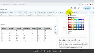 How to Create a Calendar in Google Docs Tutorial [upl. by Nnazus177]