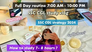 SSC CGL study vlog📓cgl plan 2024sources for preparing cgl My winter routine  study and strategy [upl. by Tdnaltroc329]