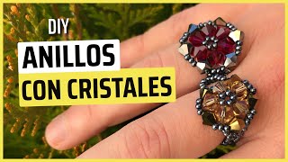 Como hacer Anillos con Cristales SWAROVSKI 💠 DIY [upl. by Jacquetta]