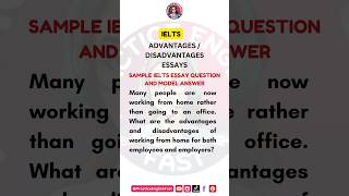 IELTS Writing Task 2 Advantages and Disadvantages Essay Topic with Sample Answer ieltsessay [upl. by Isnam]